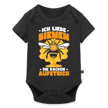 Bienen Imkerei Bienenzüchter Imker Spruch - Baby Premium Kurzarmbody - Schwarz - Vorne