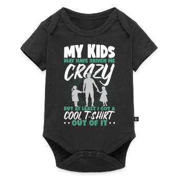 Kids Father's Day Dad Papa Birthday - Baby Premium short-sleeve bodysuit - black - Front