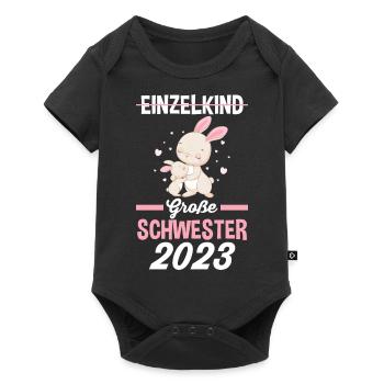 Hasen Schwester 2023 - Baby Premium Kurzarmbody - Schwarz - Vorne