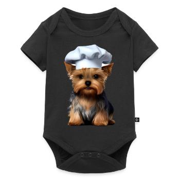 Dog Owner Yorkshire Terrier Puppy Dog - Baby Premium short-sleeve bodysuit - black - Front