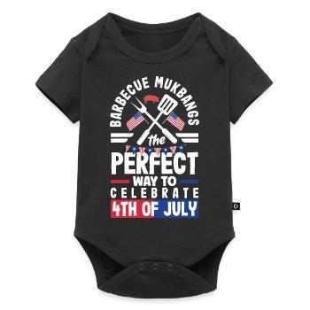 Mukbang and Barbecue on 4th of July - Baby Premium short-sleeve bodysuit - black - Front