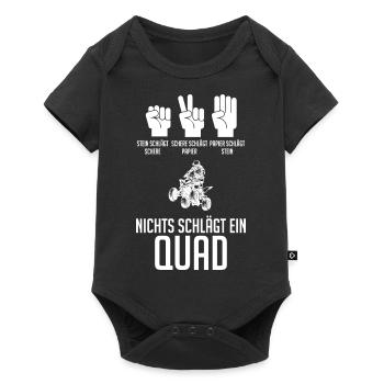 Motorrad Quad - Baby Premium Kurzarmbody - Schwarz - Vorne