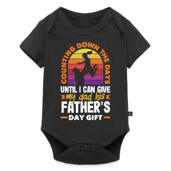 Counting Down the Days Father's Day - Baby Premium Kurzarmbody - Schwarz - Vorne