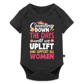 Counting down the days until we uplift and - Baby Premium Kurzarmbody - Schwarz - Vorne