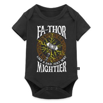 FA-THOR comme un père juste un Viking beaucoup plus puissant - Body à manches courtes Premium Bébé - noir - Devant