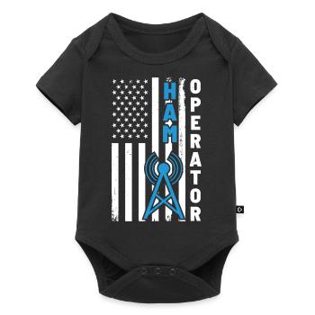 Ham Operator Antenna Signal Ham Radio American Fla - Baby Premium short-sleeve bodysuit - black - Front