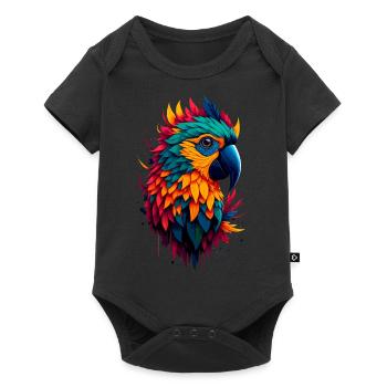 macaw - Baby Premium short-sleeve bodysuit - black - Front