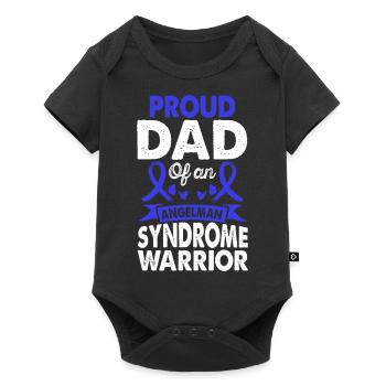 Père du syndrome d’Angelman Conscience guerrière - Body à manches courtes Premium Bébé - noir - Devant