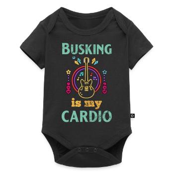 Busking est mon guitariste cardio guitariste drôle - Body à manches courtes Premium Bébé - noir - Devant