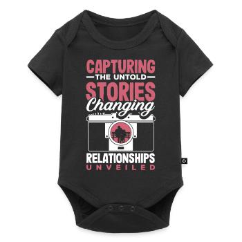 Capturer les histoires inédites Changer - Body à manches courtes Premium Bébé - noir - Devant