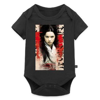 Japan Tradition Japanisch Kultur Frau - Baby Premium Kurzarmbody - Schwarz - Vorne