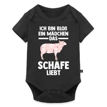Landwirt Schäfer Bauernhof Schafe - Baby Premium Kurzarmbody - Schwarz - Vorne