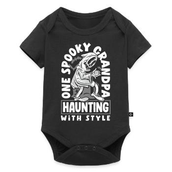One Spooky Grandpa Father Retro Halloween Costume - Baby Premium Kurzarmbody - Schwarz - Vorne