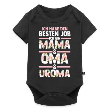 Mutter Mama Oma Uroma - Baby Premium Kurzarmbody - Schwarz - Vorne