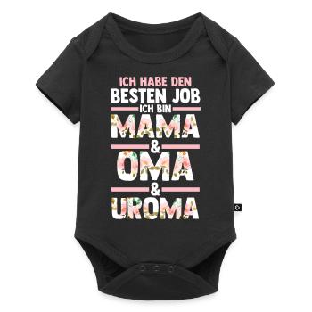 Mutter Mama Oma Uroma - Baby Premium Kurzarmbody - Schwarz - Vorne