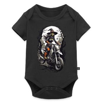 Cool Witches Biker Motorcycle Halloween on Wheels - Baby Premium short-sleeve bodysuit - black - Front