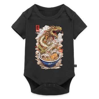 Dragon & Ramen Japanese Anime Style Poster Art - Baby Premium short-sleeve bodysuit - black - Front