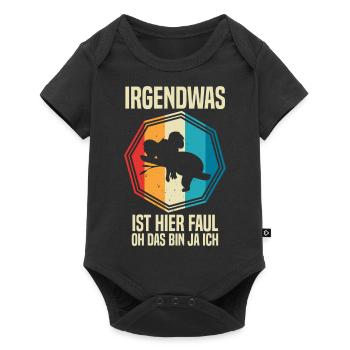 Irgendwas ist hier Faul OH DAS BIN JA ICH - Baby Premium Kurzarmbody - Schwarz - Vorne