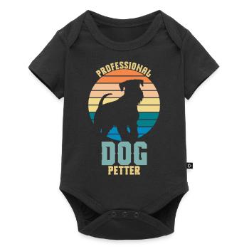 Professional Dog petter - Baby Premium Kurzarmbody - Schwarz - Vorne
