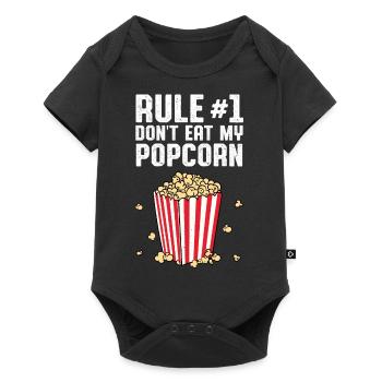 Règle numéro un des collations au cinéma Ne mangez pas mon pop-corn - Body à manches courtes Premium Bébé - noir - Devant