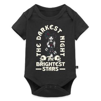 La nuit la plus sombre Les étoiles les plus brillantes Emocore - Body à manches courtes Premium Bébé - noir - Devant