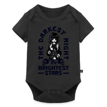La nuit la plus sombre Les étoiles les plus brillantes Emocore - Body à manches courtes Premium Bébé - noir - Devant