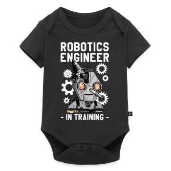 Droid Builder School Ingénieur en robotique en formation - Body à manches courtes Premium Bébé - noir - Devant