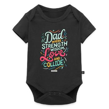 Papa Amour - Body à manches courtes Premium Bébé - noir - Devant