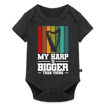 Harfenist - Baby Premium Kurzarmbody - Schwarz - Vorne