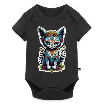 Cat Mexico - Dia de los Muertos - Baby Premium short-sleeve bodysuit - black - Front