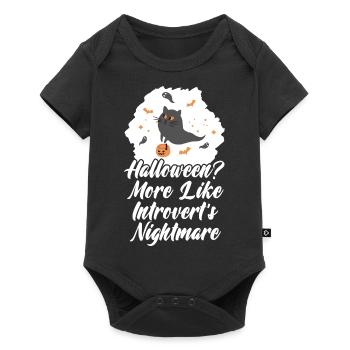 Manifestation introvertie contre Halloween - Body à manches courtes Premium Bébé - noir - Devant