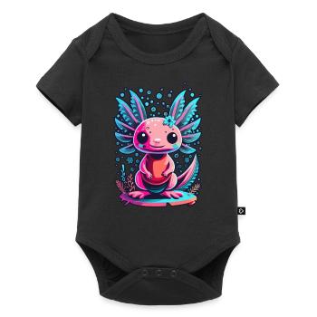 Axolotl Pink and Blue - Baby Premium short-sleeve bodysuit - black - Front