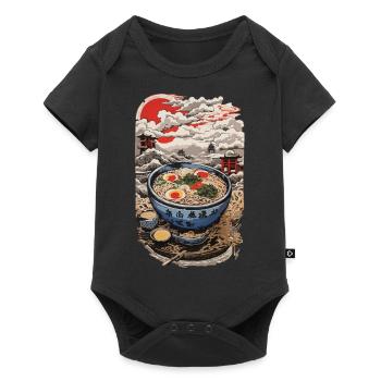 Retro Ramen Japan Ukiyo-E Style Noodle Soup Art - Baby Premium short-sleeve bodysuit - black - Front