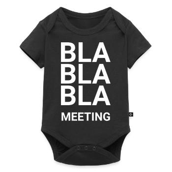 Bla Bla Bla Meeting - Baby Premium short-sleeve bodysuit - black - Front