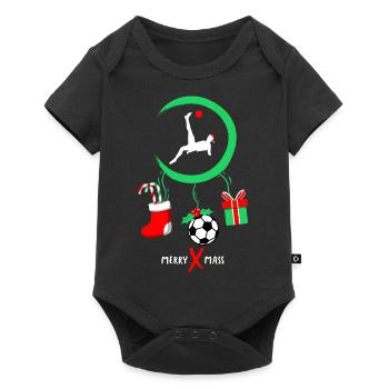 Football Christmas dream catcher - Baby Premium short-sleeve bodysuit - black - Front