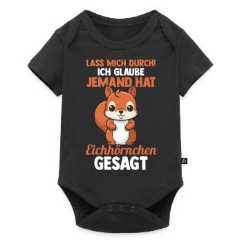 Eichhörnchen - Baby Premium Kurzarmbody - Schwarz - Vorne