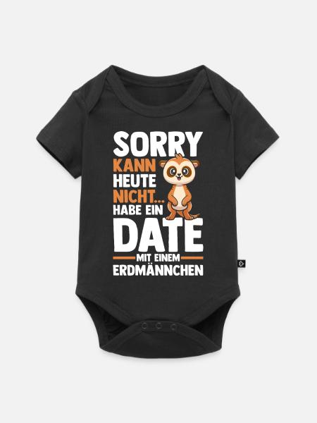 Erdmännchen - Baby Premium Kurzarmbody - Schwarz