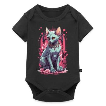 Magical Sphynx Cat Pastel Gothic Illustration - Baby Premium short-sleeve bodysuit - black - Front