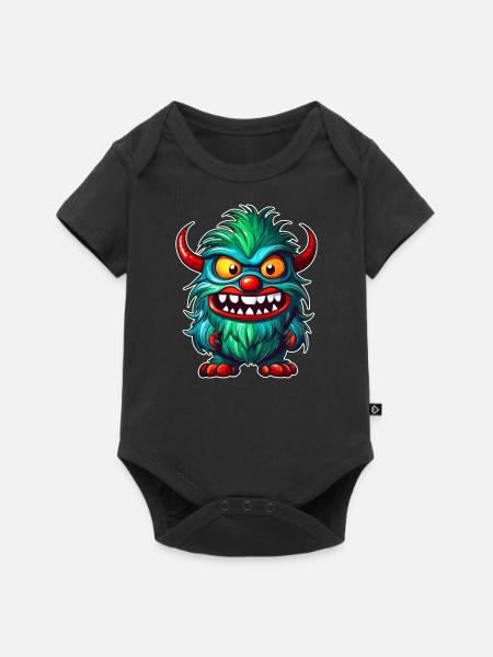 Ugly Monster - Baby Premium Kurzarmbody - Schwarz