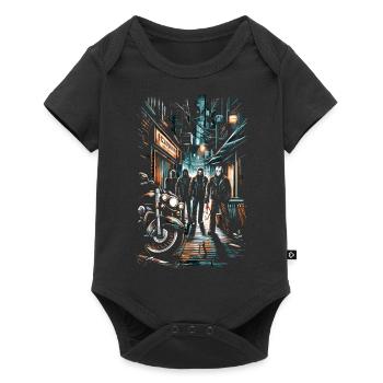 Slasher's Alley Rally: Urban Grit Meets Horror - Baby Premium Kurzarmbody - Schwarz - Vorne