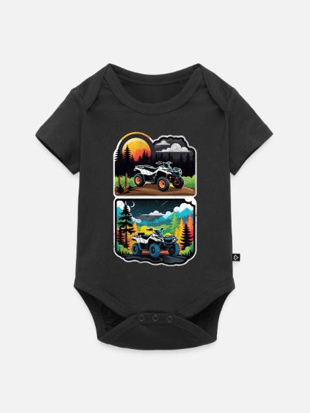 Quad & Offroad - Baby Premium Kurzarmbody - Schwarz
