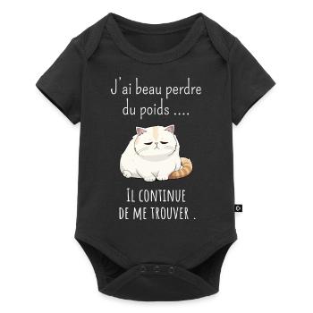 J’ai beau perdre poids il continue de me trouver - Body à manches courtes Premium Bébé - noir - Devant