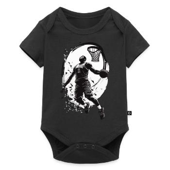 Basketball Dunking Aesthetic Streetwear Design - Baby Premium short-sleeve bodysuit - black - Front