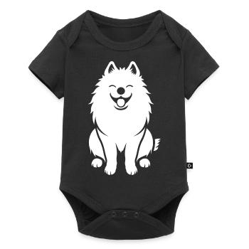 Chien Samoyède - Body à manches courtes Premium Bébé - noir - Devant