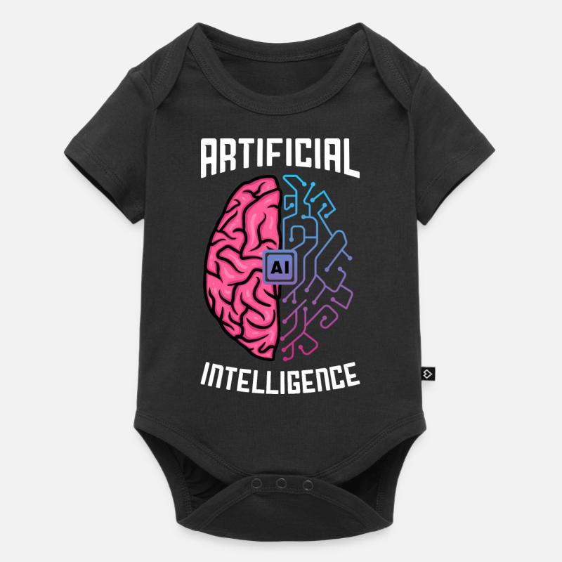 Artificial intelligence, Künstliche Intelligenz KI - Baby Premium Kurzarmbody - Schwarz