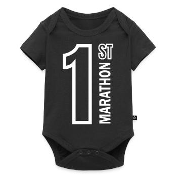 Marathon Running Jogging - Baby Premium Kurzarmbody - Schwarz - Vorne