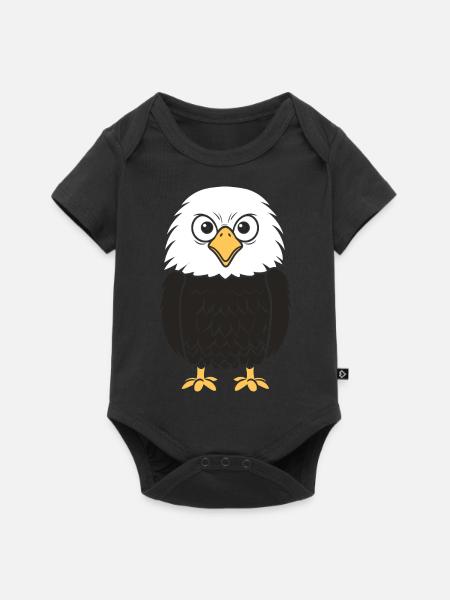 Adler-Vogel - Baby Premium Kurzarmbody - Schwarz