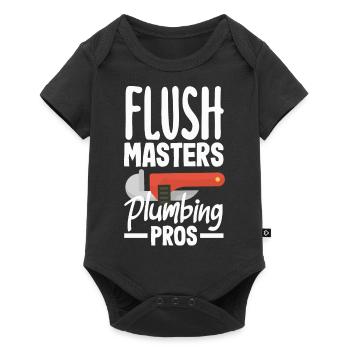 Flush Masters Plomberie Pros Plombier Expert - Body à manches courtes Premium Bébé - noir - Devant