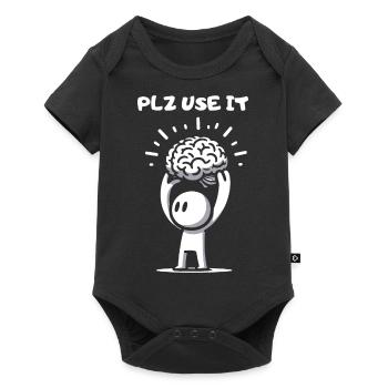 Stick Figure Cerveau Professeur Lycée Graduation Penser Avec Plaisir - Body à manches courtes Premium Bébé - noir - Devant