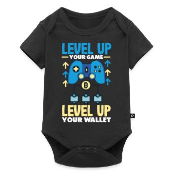 Cryptocurrency Rewards Gaming Blockchain Gamer - Baby Premium Kurzarmbody - Schwarz - Vorne